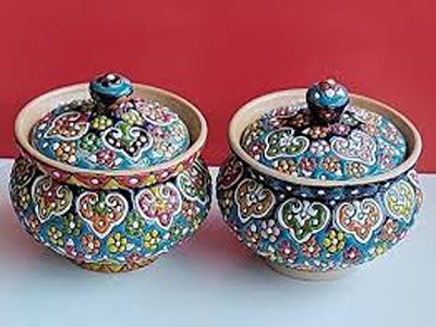 قیمت قندان سفالی رنگی + خرید باور نکردنی